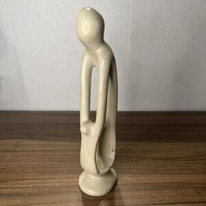 Mother And Child Almond Marble‎ Stone Sculpture Kenya Eastern Art Arcade Inc 11"